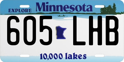 MN license plate 605LHB