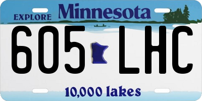 MN license plate 605LHC