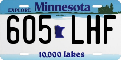 MN license plate 605LHF
