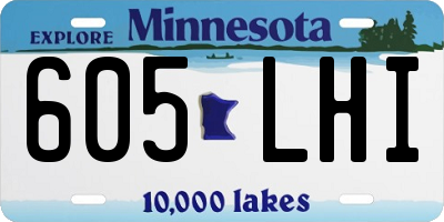 MN license plate 605LHI