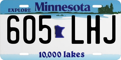 MN license plate 605LHJ