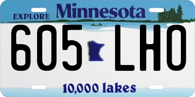MN license plate 605LHO