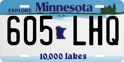 MN license plate 605LHQ