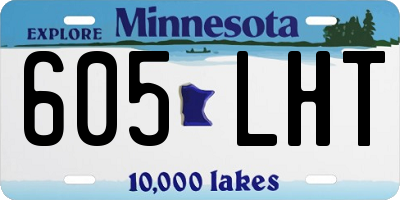 MN license plate 605LHT