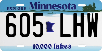 MN license plate 605LHW