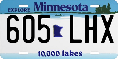 MN license plate 605LHX