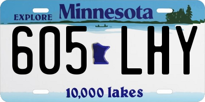 MN license plate 605LHY