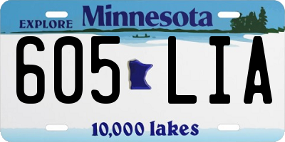 MN license plate 605LIA