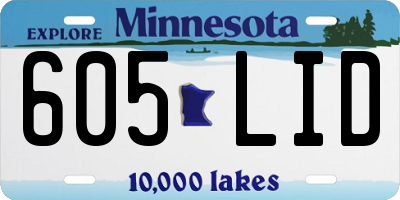 MN license plate 605LID