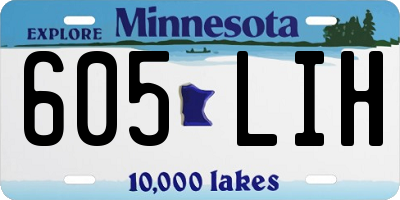 MN license plate 605LIH