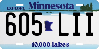 MN license plate 605LII