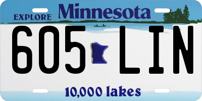 MN license plate 605LIN