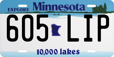 MN license plate 605LIP