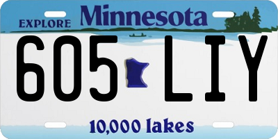 MN license plate 605LIY