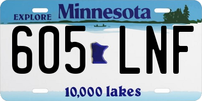 MN license plate 605LNF