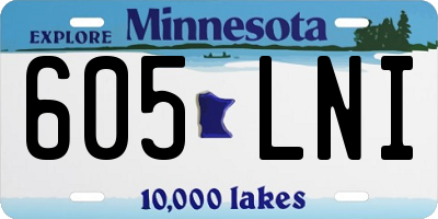 MN license plate 605LNI