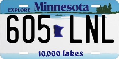 MN license plate 605LNL