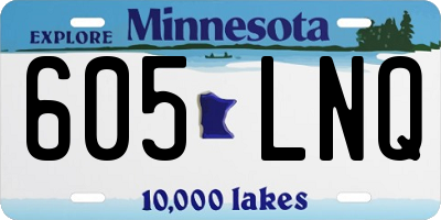 MN license plate 605LNQ