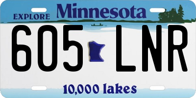 MN license plate 605LNR