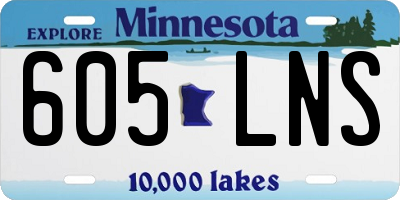 MN license plate 605LNS