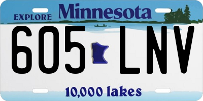 MN license plate 605LNV