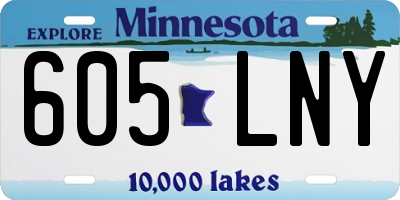 MN license plate 605LNY