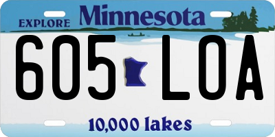 MN license plate 605LOA