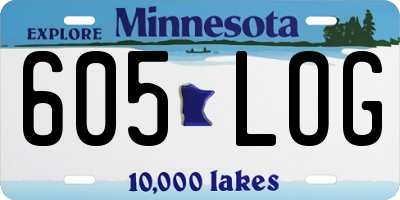 MN license plate 605LOG