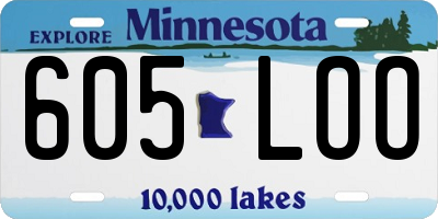 MN license plate 605LOO