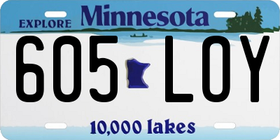 MN license plate 605LOY