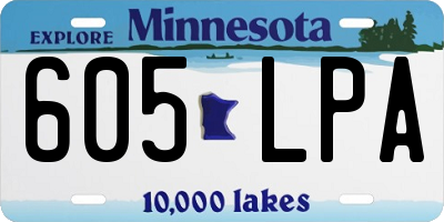 MN license plate 605LPA