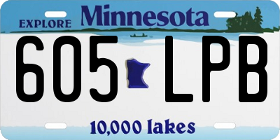 MN license plate 605LPB
