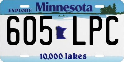 MN license plate 605LPC