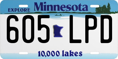 MN license plate 605LPD