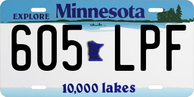 MN license plate 605LPF