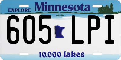 MN license plate 605LPI