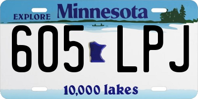 MN license plate 605LPJ