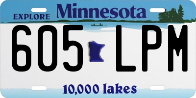 MN license plate 605LPM