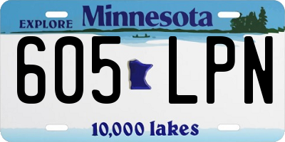 MN license plate 605LPN