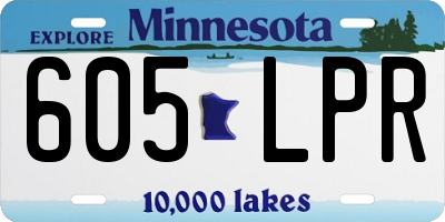 MN license plate 605LPR