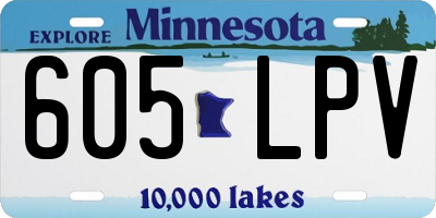 MN license plate 605LPV