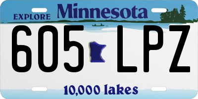 MN license plate 605LPZ