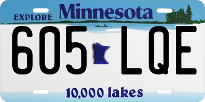 MN license plate 605LQE