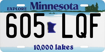 MN license plate 605LQF