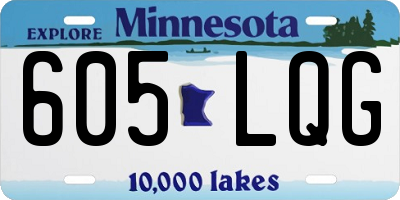 MN license plate 605LQG