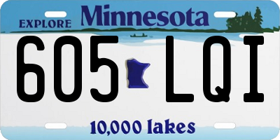 MN license plate 605LQI