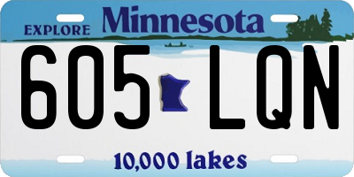 MN license plate 605LQN