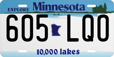 MN license plate 605LQO