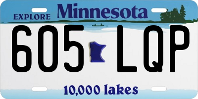 MN license plate 605LQP