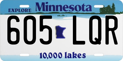 MN license plate 605LQR